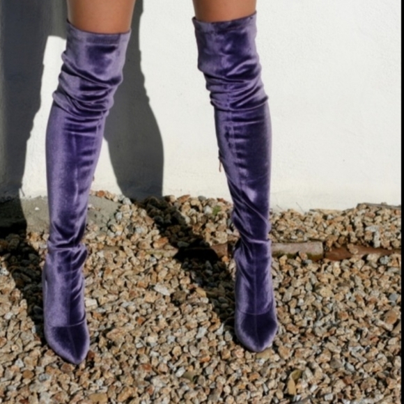 Shoes | Simmi London Velvet Thigh High 